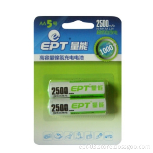AA Ni-MH battery 2000mAh in blister card